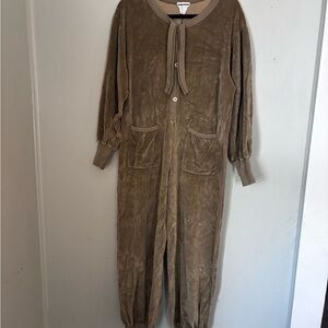 Sonia Rykiel Taupe velour onesie
